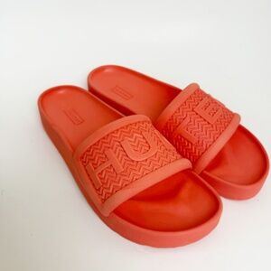 Hunter Bloom Algae Orange Logo Slides Size UK 7 US 9